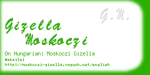 gizella moskoczi business card